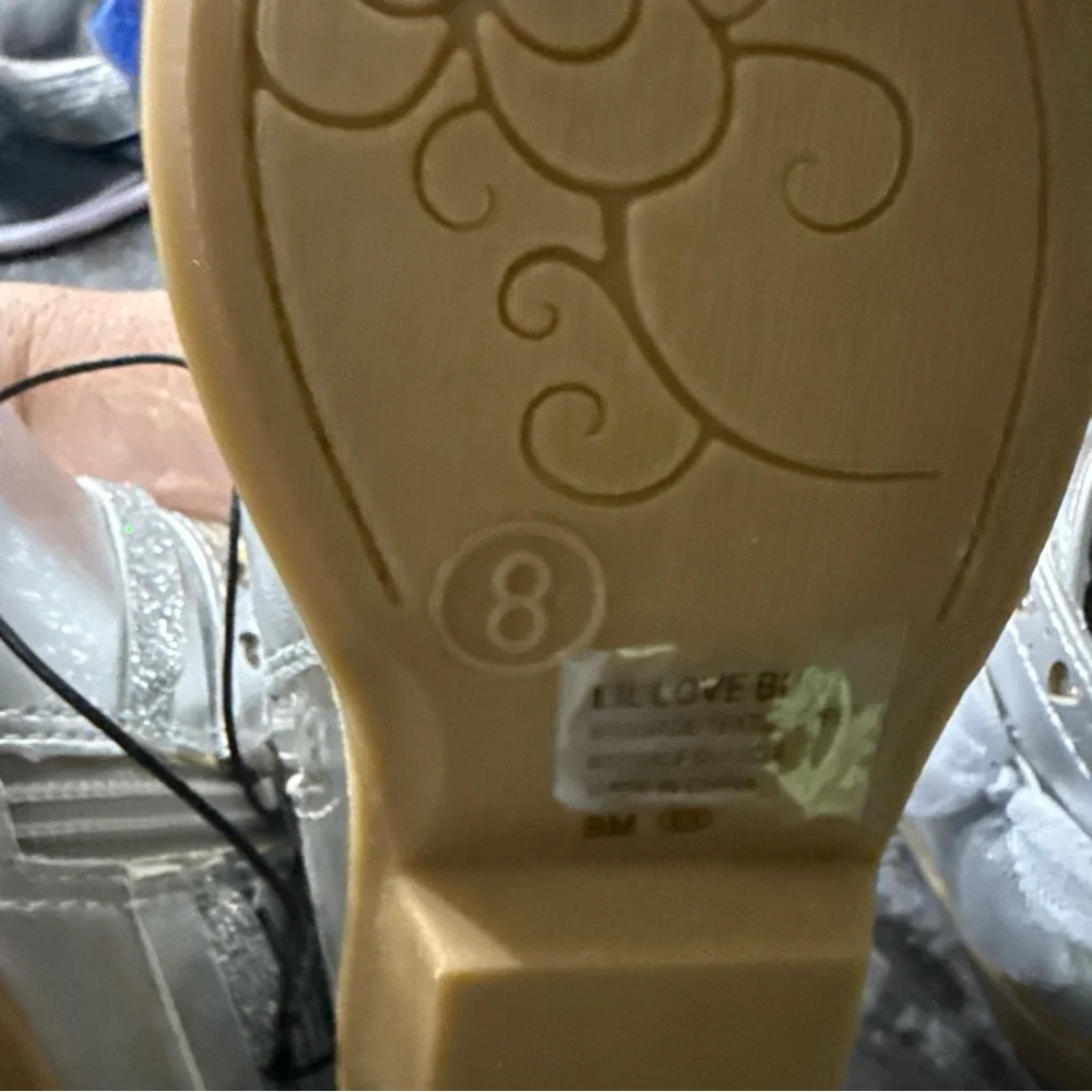 Jellypop Shimmering Silver Kids Boots size girls 8 - Picture 5 of 6